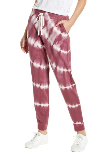 Shop Rails Oakland Tie Dye Jogger Pants In Cranberry Tie Dye