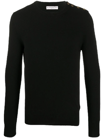 Shop Givenchy 4g Buttons Cashmere Jumper In Black