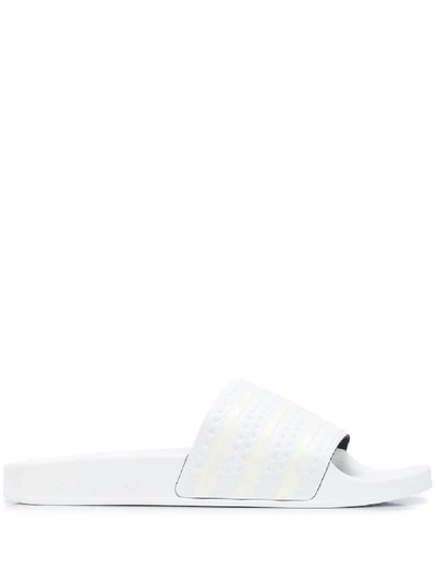 Shop Adidas Originals Adilette Pool Slides In White