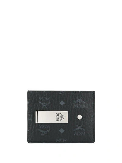 Shop Mcm Money Clip Cardholder In Black