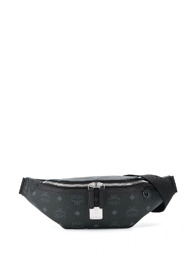 Mcm Small Fursten Belt Bag In Black