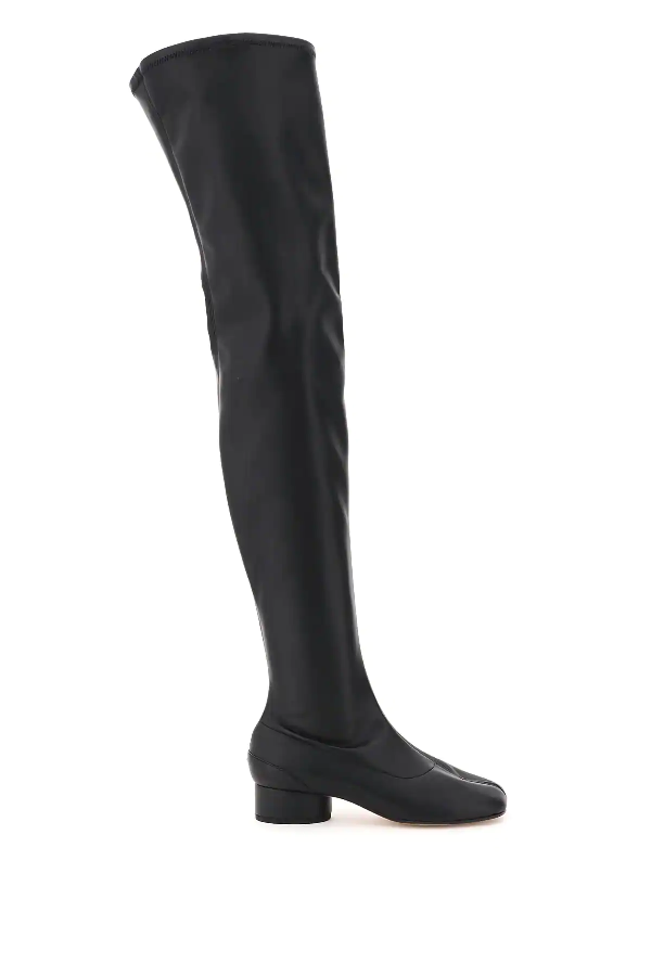 over the knee leather boots