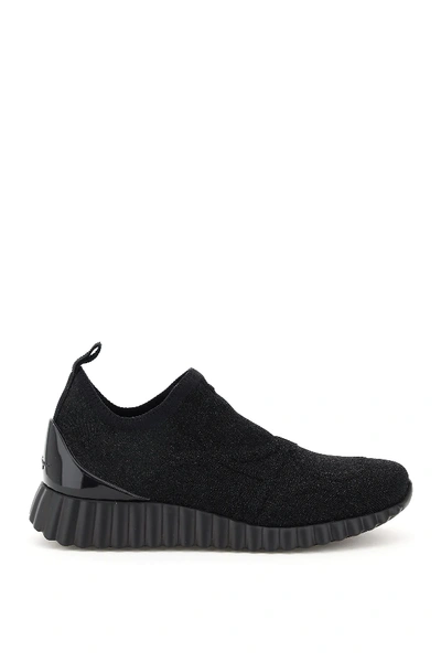 Shop Ferragamo Fanny 2 Sock Sneakers In Black