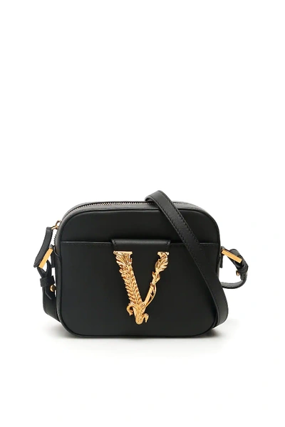 Shop Versace Virtus Camera Bag In Black
