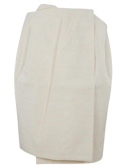 Shop Jacquemus Side To Side Single Suspender Mini Dress In Ecru