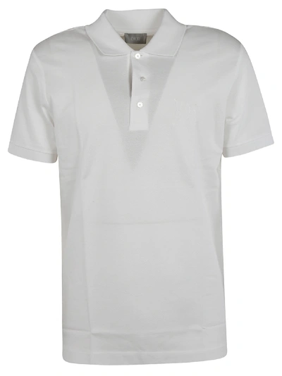 Shop Dior Patched Polo Shirt In White
