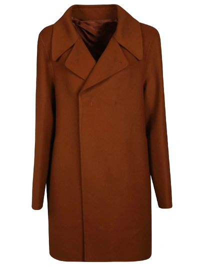 Shop Rick Owens Soft Coat In Rust