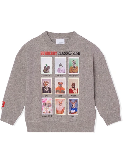 Shop Burberry Class Of 2020 Sweatshirt In Grey