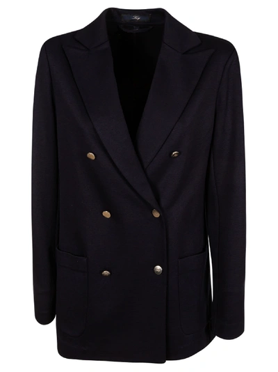 Shop Fay Double-breasted Blazer In Blue