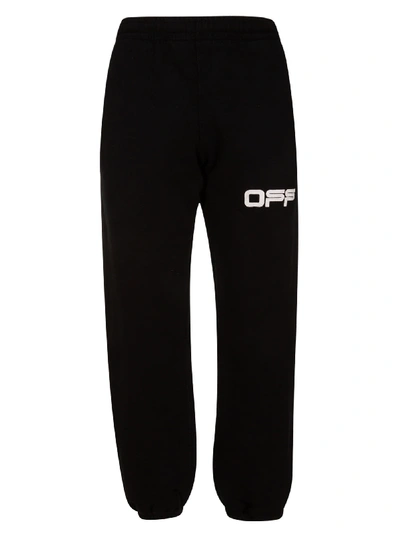 Shop Off-white Airport Tape Slim Track Pants In Black/multicolor