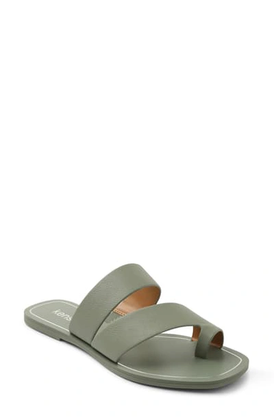 Shop Kensie Nica Slide Sandal In Sage Faux Leather