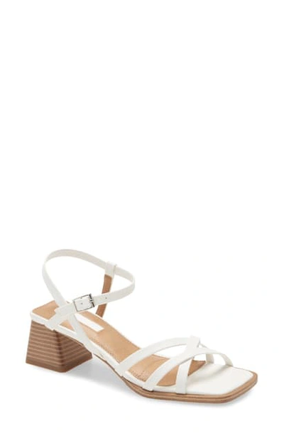 Shop Topshop Divine Strappy Block Heel Sandal In White