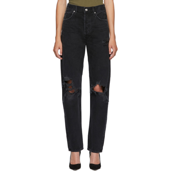 loose fit black jeans womens