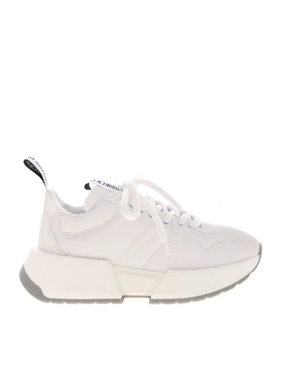 Shop Mm6 Maison Margiela Branded Pull Loop Sneakers In White