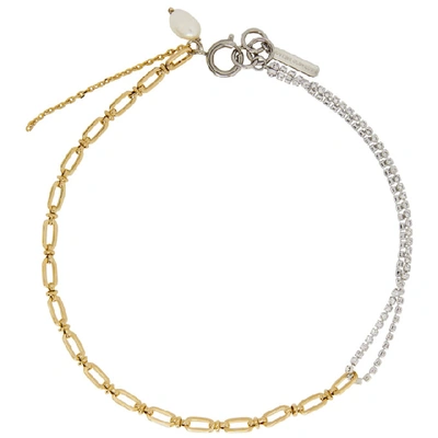 Shop Justine Clenquet Silver And Gold Jamie Choker In Pallad/gold