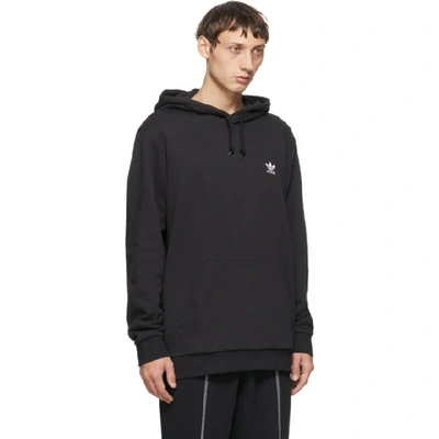 Adidas Originals Essential Logo-embroidered Loopback Cotton-jersey Hoodie  In Black | ModeSens