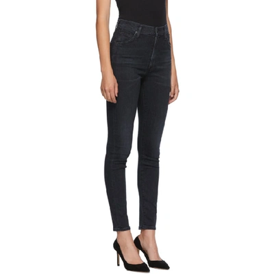 Shop Citizens Of Humanity Black Chrissy Skinny Jeans In Thrill