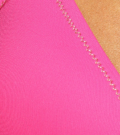 Shop Reina Olga Scrunchie Triangle Bikini In Pink