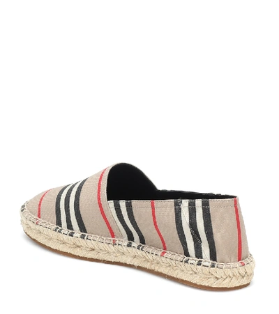 Shop Burberry Icon Stripe Espadrilles In Beige