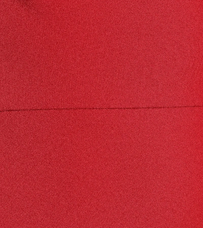 Shop Victoria Beckham Crêpe Midi Pencil Dress In Red