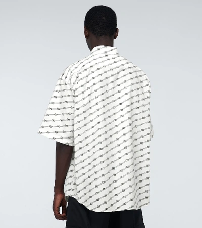 Shop Balenciaga Bb Short-sleeved Large-fit Shirt In White