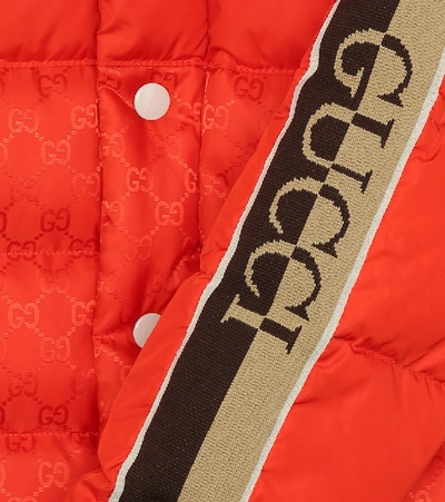 Shop Gucci Down Puffer Jacket In Orange