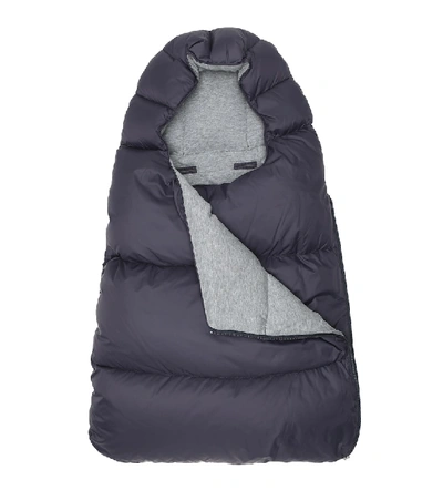 Shop Moncler Enfant Baby Quilted Down Bunting Bag In Blue