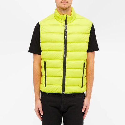 Shop Givenchy Lightweight Puffer Vest In Green