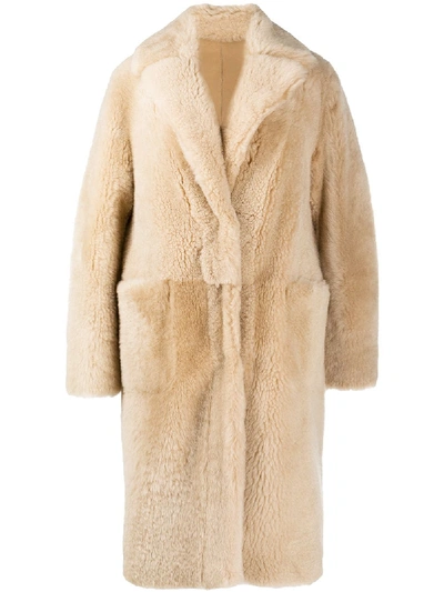 Shop Manzoni 24 Reversible Single-breasted Coat In Neutrals