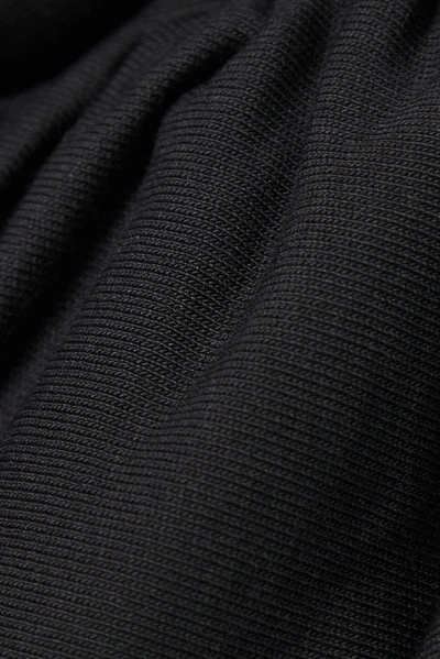 Shop Dries Van Noten Ruffled Cotton-jersey T-shirt In Black