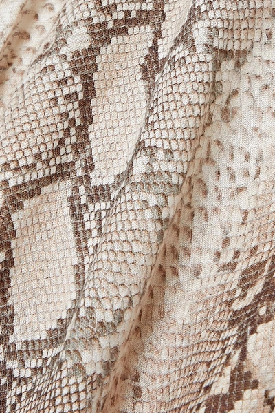 Shop Zimmermann Bellitude Cutout Snake-print Linen Midi Dress In Snake Print