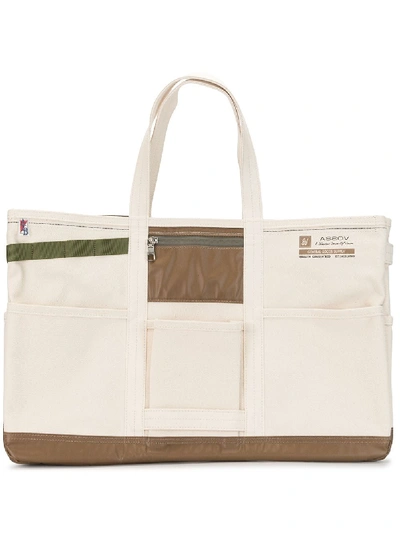 Shop As2ov Alberton Canvas Tote Bag In White