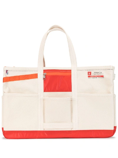 Shop As2ov Alberton Canvas Tote Bag In White