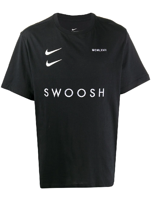 nike double swoosh t shirt white