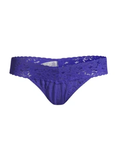 Shop Hanky Panky Women's Signature Lace Original Rise Thong In Night Sky