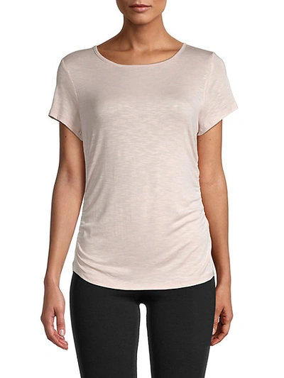 Shop Marc New York Ruched T-shirt In Blush