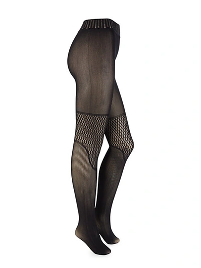 Shop Wolford Women's Electric Affair Tights In Black