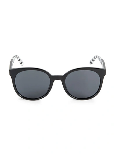 Shop Tommy Hilfiger Women's 52mm Round Sunglasses In Black