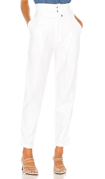 Shop Frame Twisted Trouser In Blanc