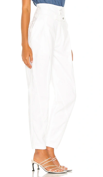 Shop Frame Twisted Trouser In Blanc