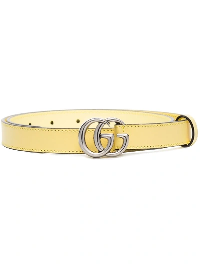 Shop Gucci Gg Marmont Belt In Yellow
