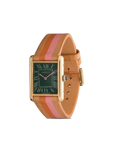 Shop La Californienne Cartier Tank 30mm In Green