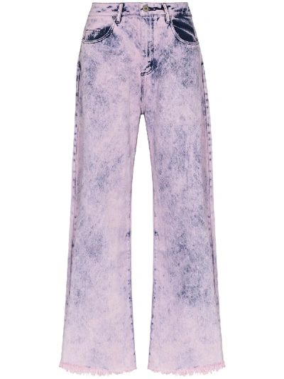 Shop Marques' Almeida High-waisted Wide-leg Jeans In Purple