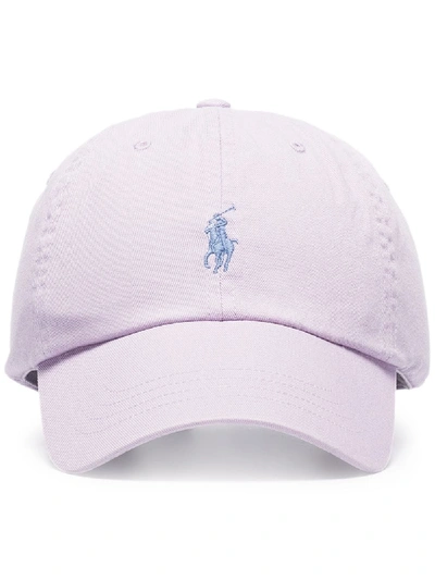Shop Polo Ralph Lauren Logo-embroidered Cap In Purple