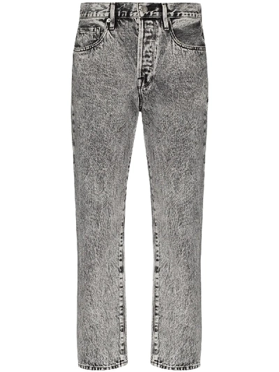 Shop Frame Le Original Straight Leg Jeans In Grey