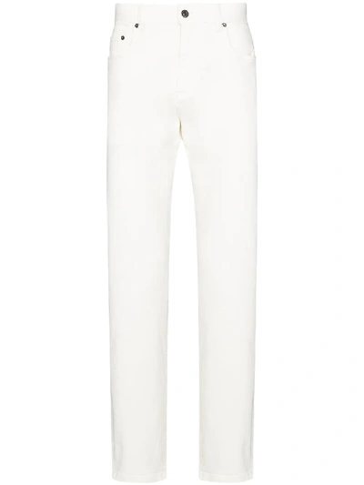 Shop Ermenegildo Zegna Slim-fit Denim Jeans In White