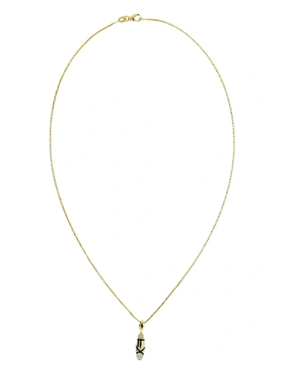 Shop Andy Lif 18kt Gold Diamond Etta Necklace In Ylwgold