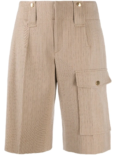 Shop Chloé Knee-length Wool Shorts In Neutrals