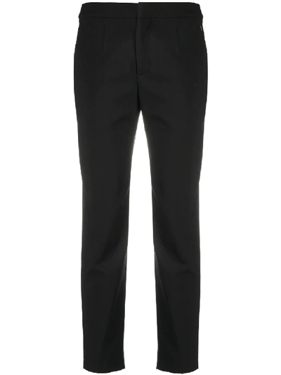Shop Chloé Cropped Slim-fit Trousers In Black