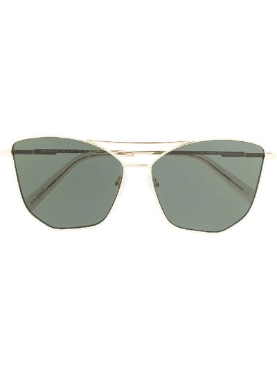 Shop Le Specs Primeval Alt Fit Cat-eye Sunglasses In Gold